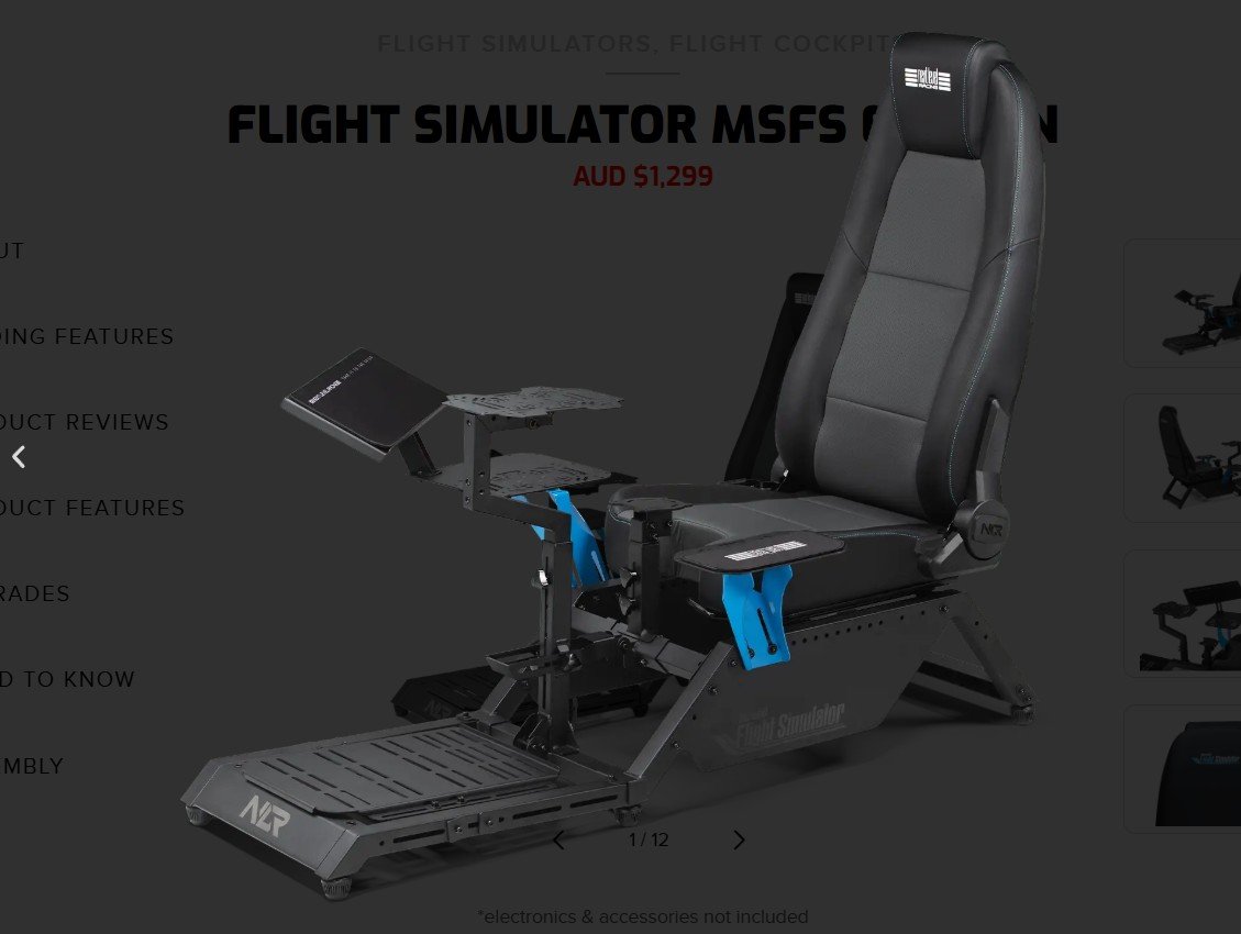 The next levels of racing racing with microsoft to launch the flight simppit cockpit with lumbar control