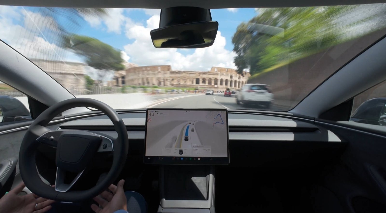 Tesla FSD (Soveverbised) add Rome, Italy until the places list can count, waves in the Coliseo Icon