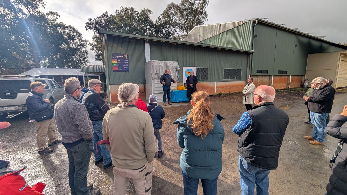 The second battery of the second yackandandah (Yack 02) officially launched today